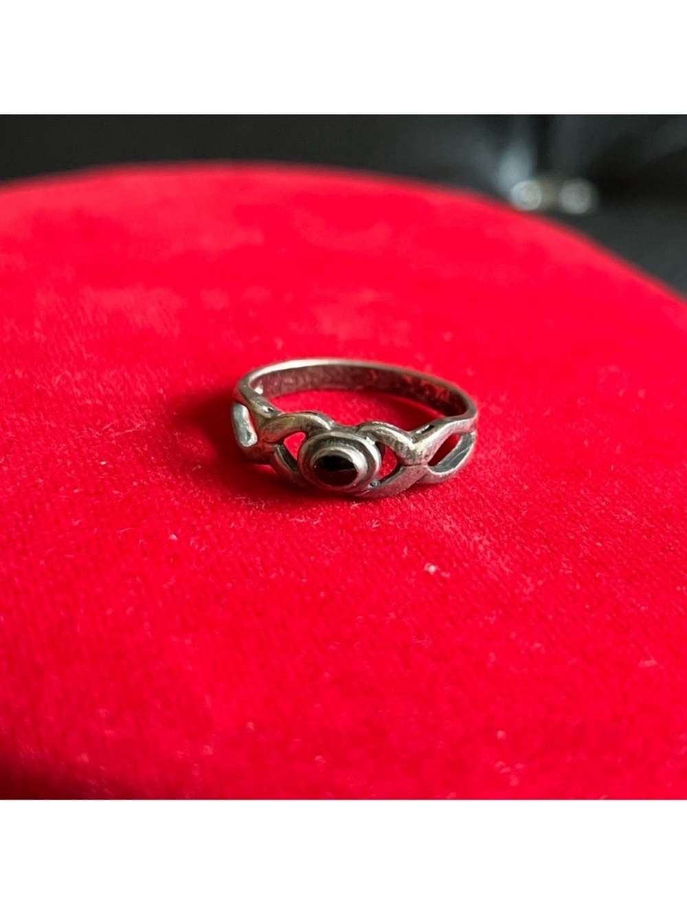 Sterling Silver Black Stone Ring - Women's Jewelry